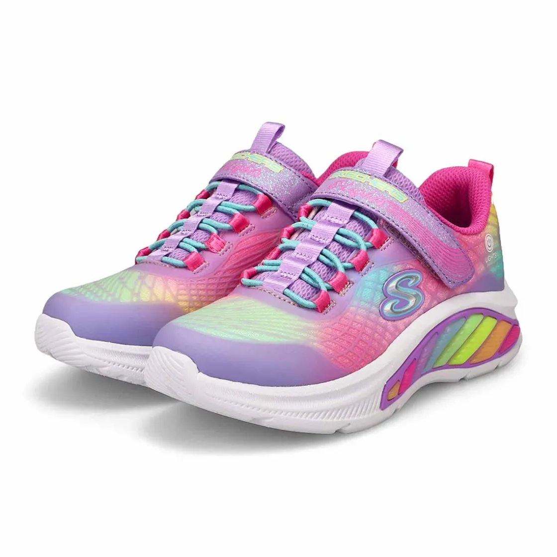 Skechers Rainbow Cruisers Rainbow Reflectin Girls Lavender/Multi Best