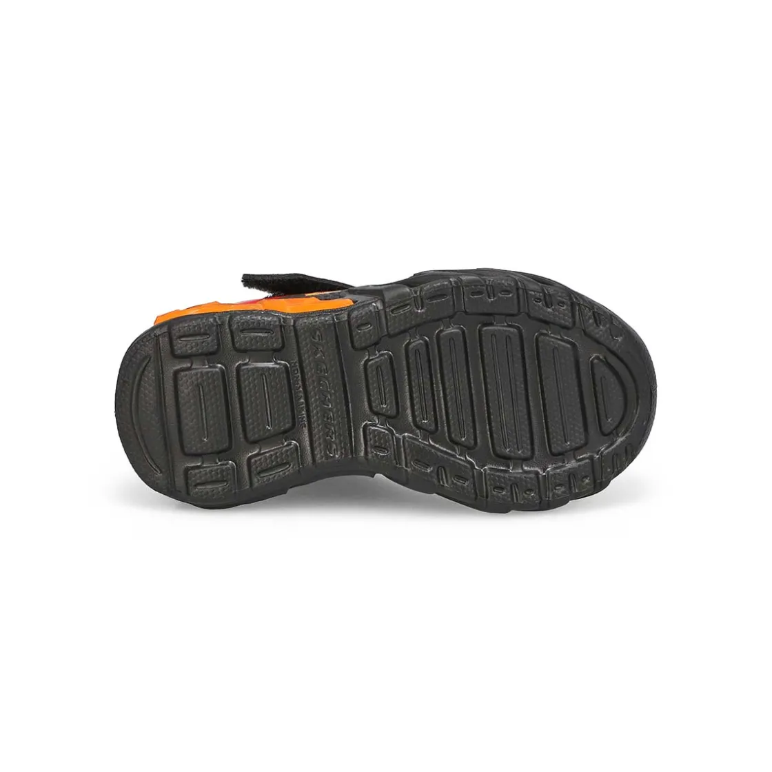 Skechers S Lights Flex-Glow Bolt Baby and Toddlers Black/Red Hot