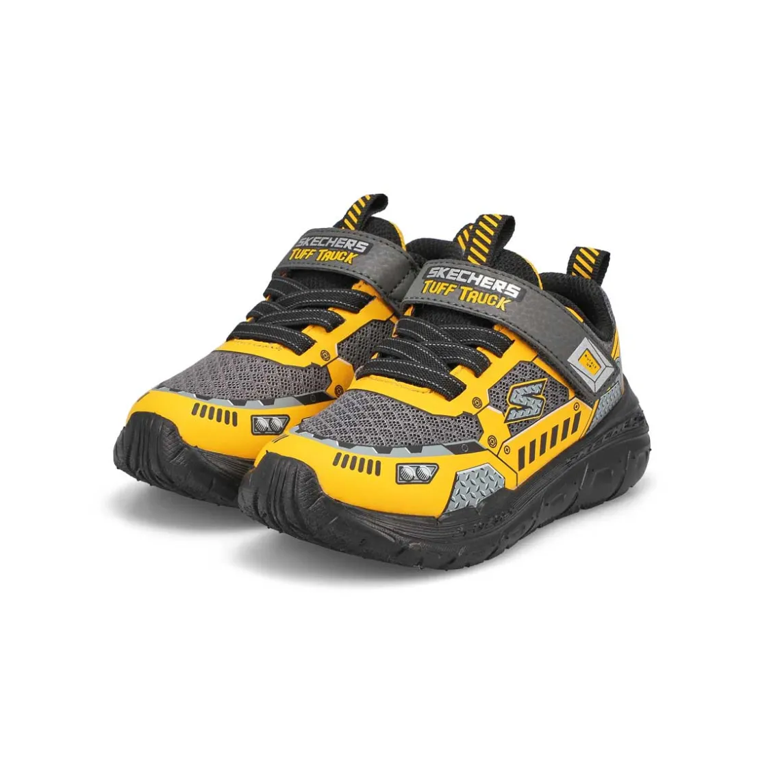 Skechers Skech Tracks Baby and Toddlers Charcoal/Yellow Sale
