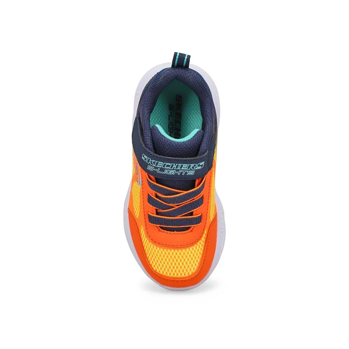 Skechers Meteor-Lights Baby and Toddlers Navy/Orange Sale