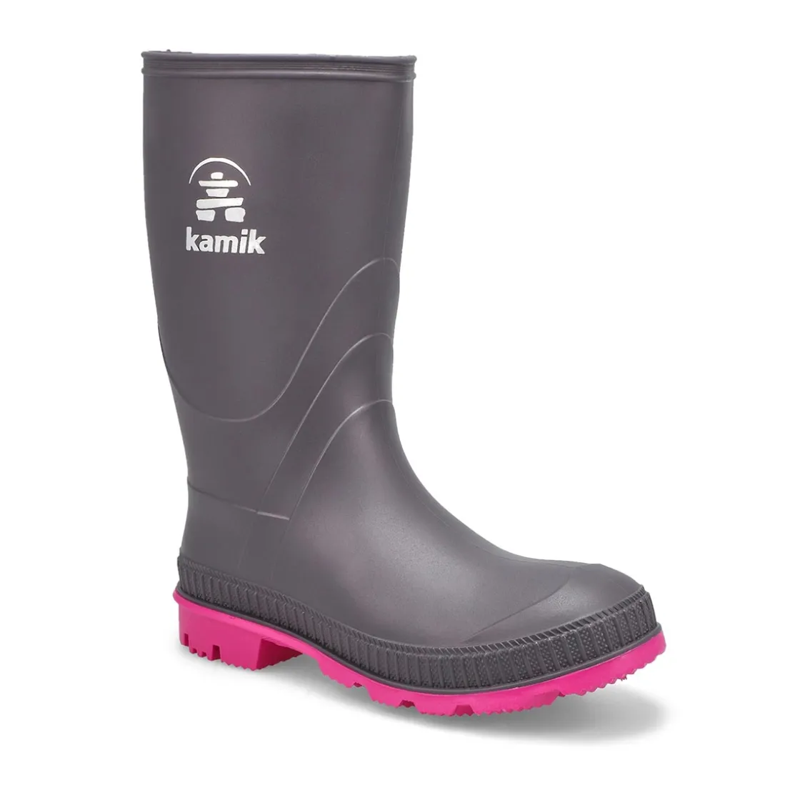 Kamik Stomp Girls Charcoal/Magenta Clearance