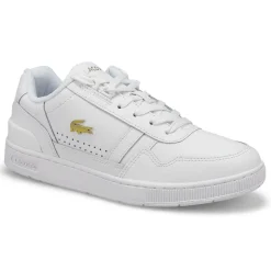 Lacoste T-Clip Leather Women White/Gold Best
