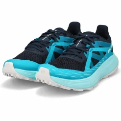 Salomon Ultra Flow Trail Runner Women Carbon/Peacock Blue/White