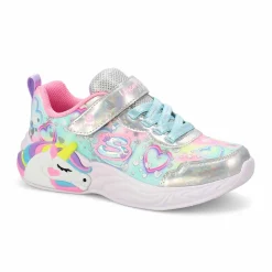 Skechers Unicorn Dreams Girls Silver/Multi Clearance