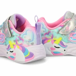 Skechers Unicorn Dreams Girls Silver/Multi Clearance