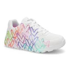 Skechers Uno Lite Metallic Shimmers Girls New