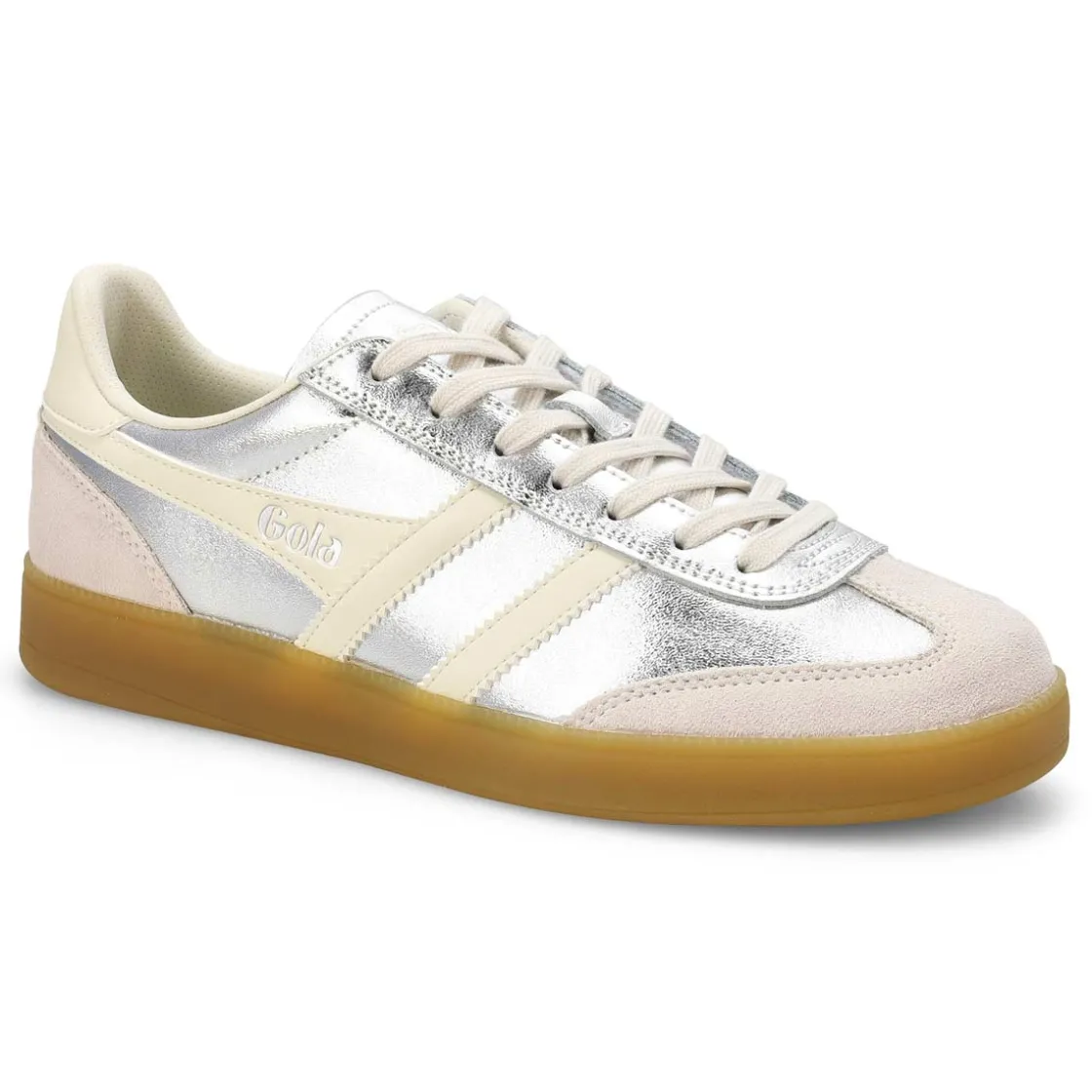Gola Viper Metallic Women Silver/Off White/Gum
