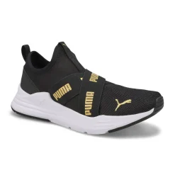 Puma Wired Run Slip On Flash Jr Kids Black/Gold Sale