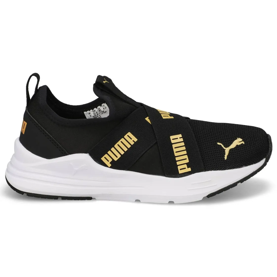 Puma Wired Run Slip On Flash Jr Kids Black/Gold Sale