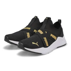 Puma Wired Run Slip On Flash Jr Kids Black/Gold Sale
